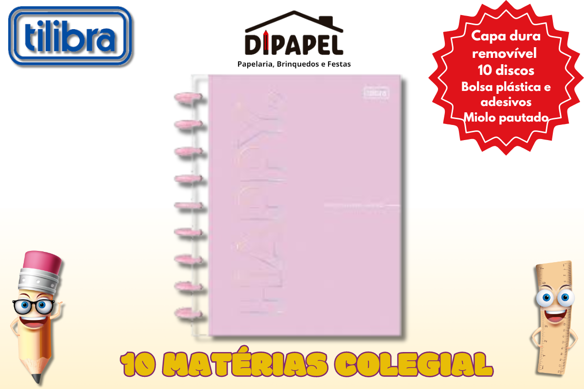 Caderno Tilidisco Happy - Tilibra