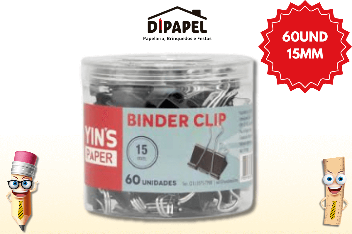 Binder Clips 60UND 15MM - Yins Paper