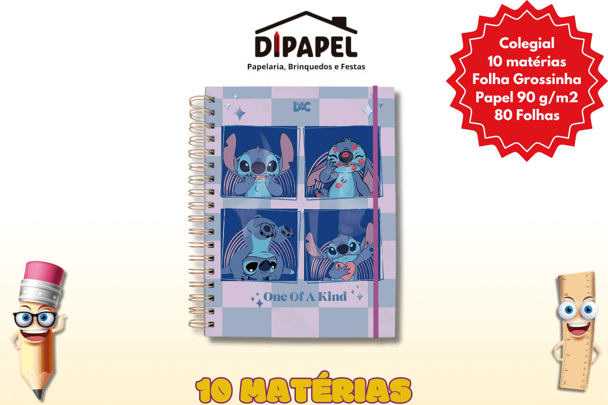 Caderno Smart Colegial Stitch