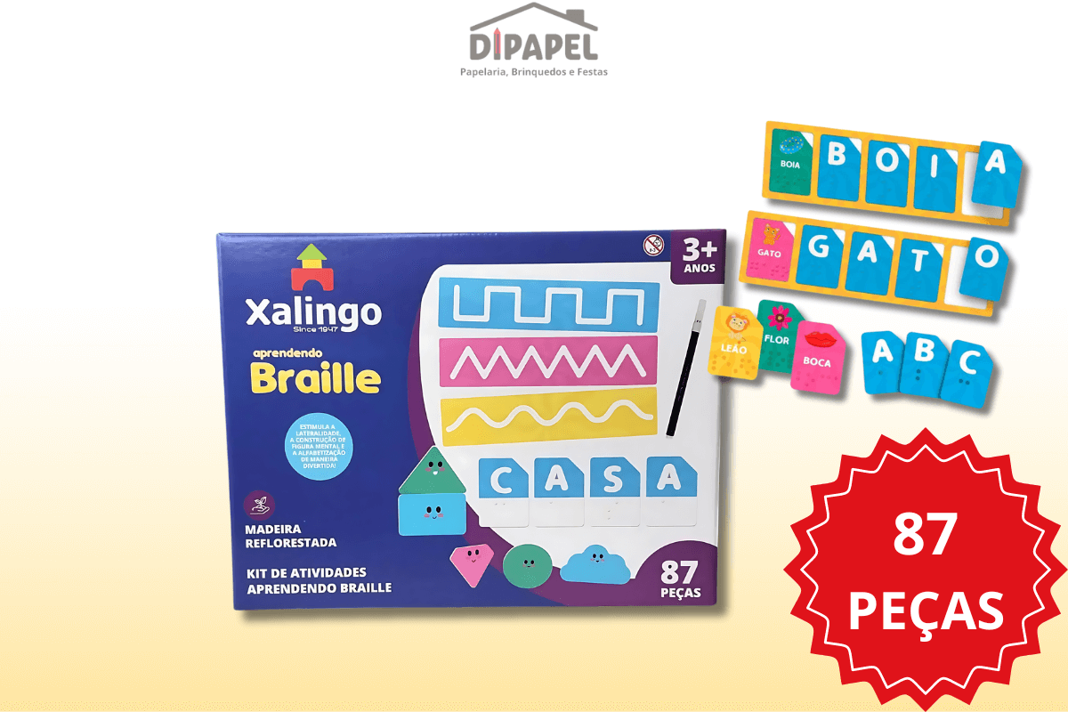 Kit de Atividades Aprendendo Braille - Xalingo Brinquedos