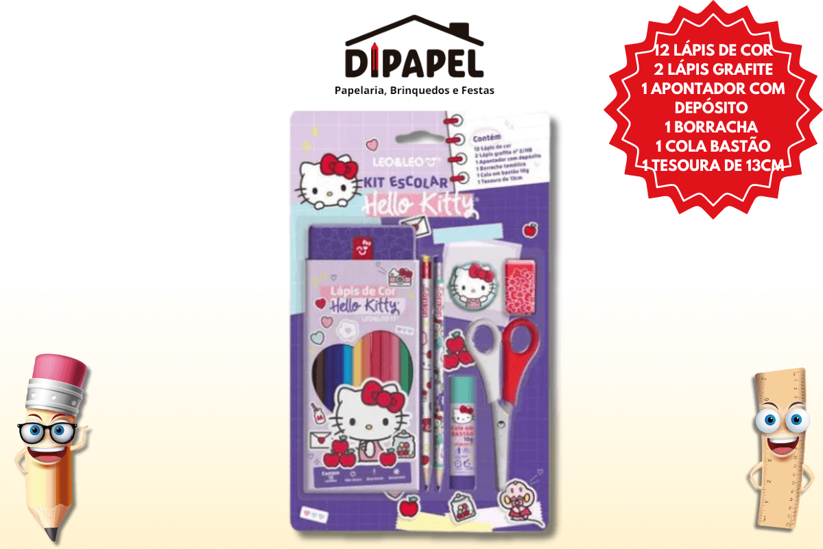 Kit Escolar Hello Kitty - Leo&Leo