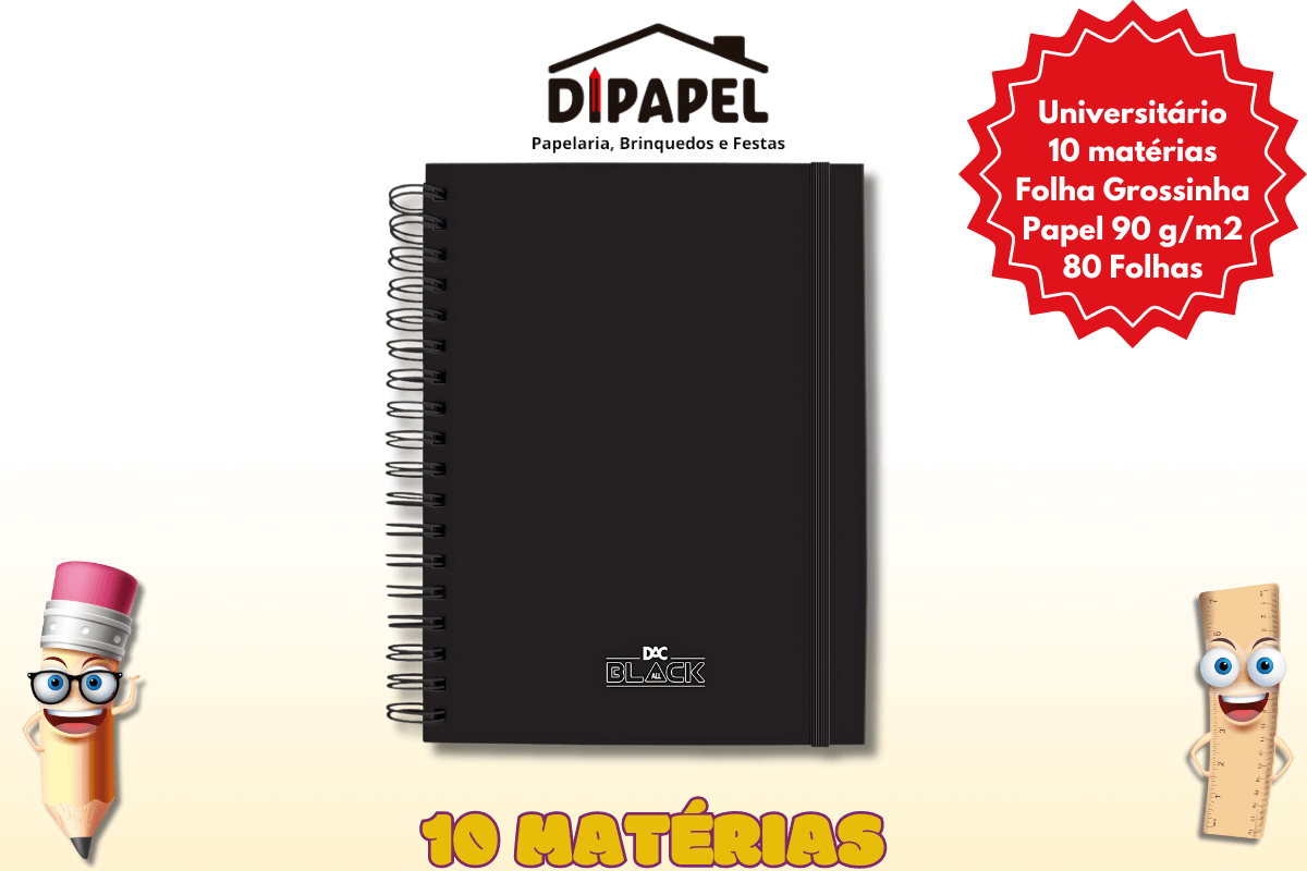 Caderno Smart Universitário Black