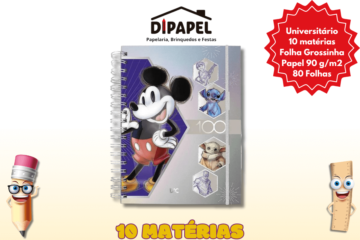 Caderno Smart Universitário Disney100